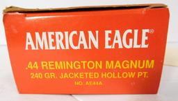 Lot #30A - Box of American Eagle .44 Remington Magnum 240 grain jacketed hallow points (50)  ro