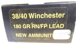 Lot #30J - Box of Precision Cartridge Inc. .38-40 Winchester 180 grain bullets (47  rounds total)