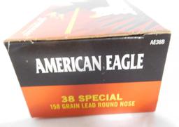 Lot #30K - (8) Full boxes of American Eagle .38 Special 158 grain lead rounds (400 rounds  total)