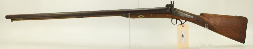 Lot #37 - Unk. Maker Belgian Mdl SxS  Percussion Shotgun 10 Ga SN# None~~ 31" BBL,  47" OAL