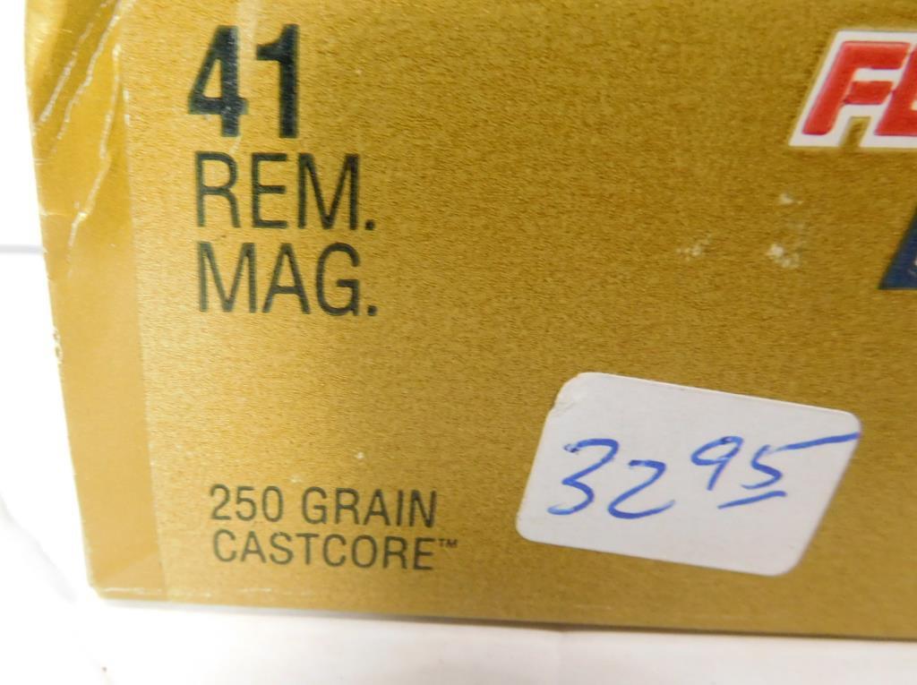 Lot #45K - (2) Full boxes of Federal .41 Remington Magnum and (7) rounds of Gold Dot  .41 Magnum