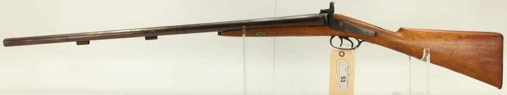 Lot #53 - Unk Maker Belgian Mdl SxS  Percussion Shotgun (Belgian) 12 Ga SN#  None~~ 30” BBL, 47"