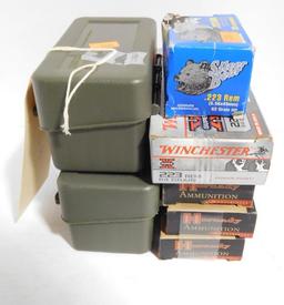 Lot #60H - (200 total rounds) .223 ammo by Hornady, Winchester and Silver Bear