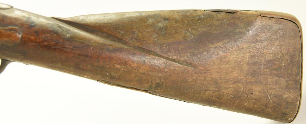 Lot #61 - Unk. Maker Mdl Musket, Conv. From  Flint .78 Cal +/- SN# None~~ 43” BBL, 59.5”  OAL.