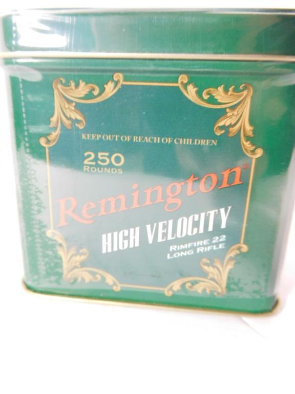 Lot #75F - (2) Remington High Velocity Collectors tins with 300 rounds each of .22  rimfire long