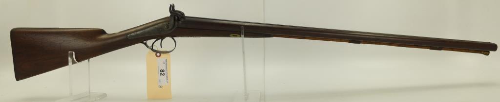 Lot #82 - Lane & Reid (Boston) Mdl SxS  Percussion Shotgun 12 GA SN# None~~ 30” BBL,  46” OAL,