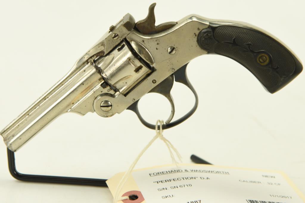 Lot #89 - Forehand & Wadsworth Mdl  "Perfection" D.A. Top Break Revolver .32  CF SN 6710~~ 