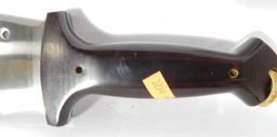 Lot #90K - Al Mar Combat Smatchet (like new) in sheath no serrations signed Rex Applegate  and