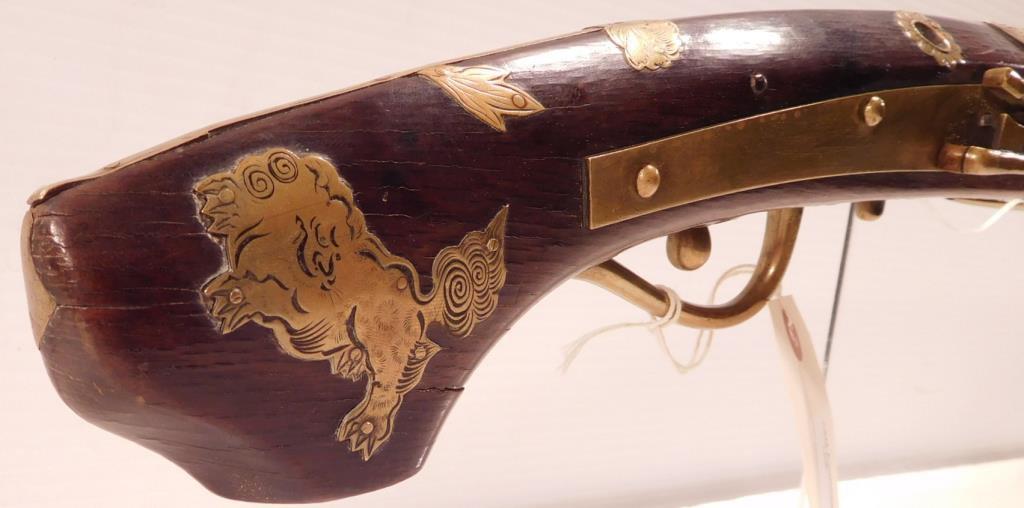 Lot #355 - Unk Maker Japanese Matchlock Rifle