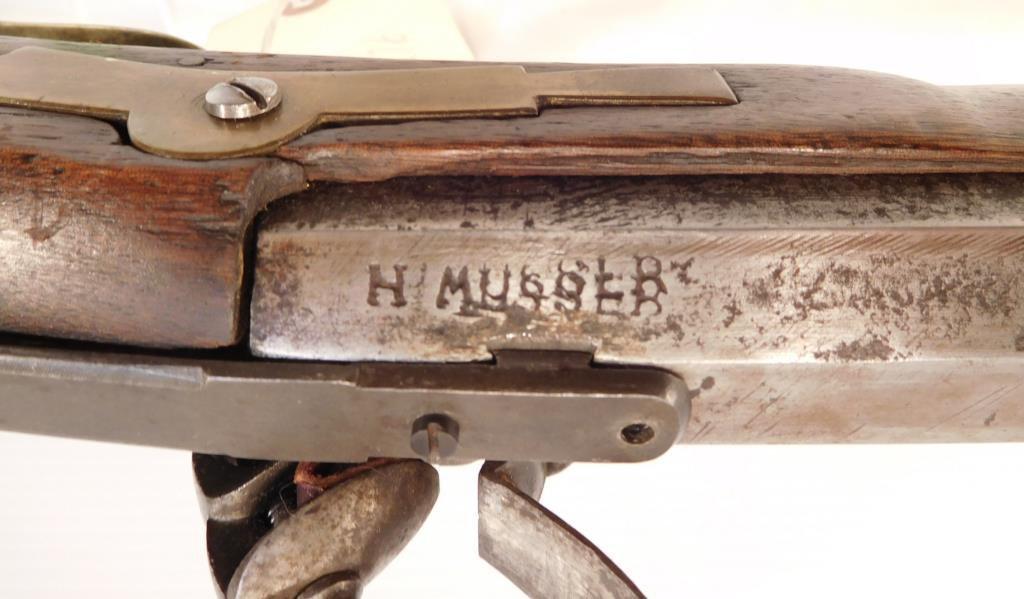 Lot #473 - H. Musser Flintlock Bench Rifle