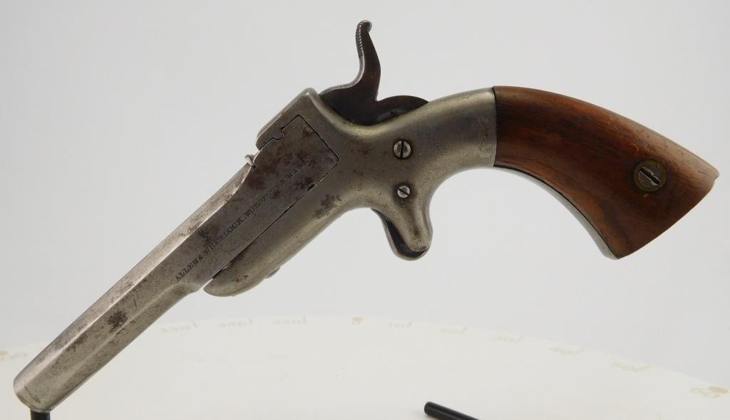 Lot #552 - Allen & Wheelock Ctr Hammer Pistol