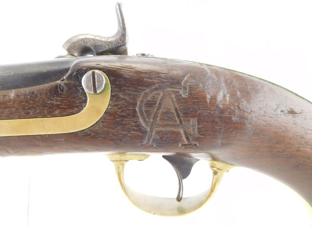 Lot #555 - US/IN Johnson 1842 Perc. Pistol
