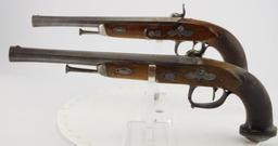 Lot #556 - Pair Canon & Foron Percussion Pistols