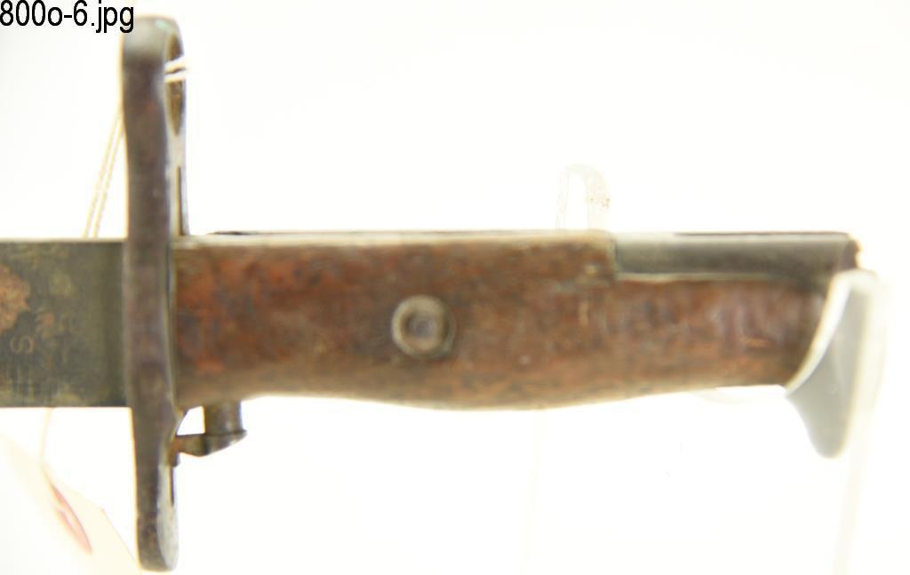 Lot #800P - U.S. WWI Bayonet with scabbard dated 1918 SN# 1030850