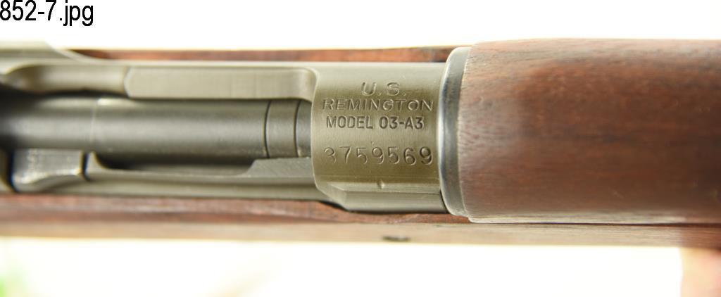 Lot #852 - US Remington  03-A3 BA Rifle