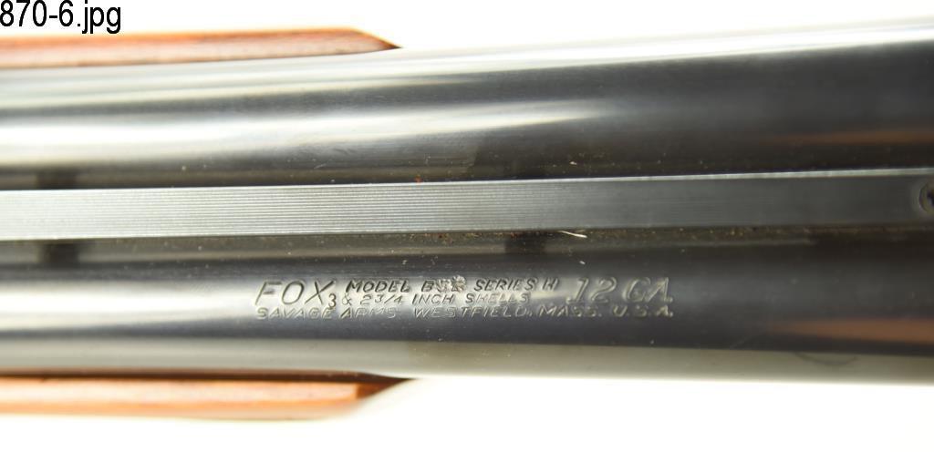 Lot #870 - Savage Fox Mdl H SxS Shotgun