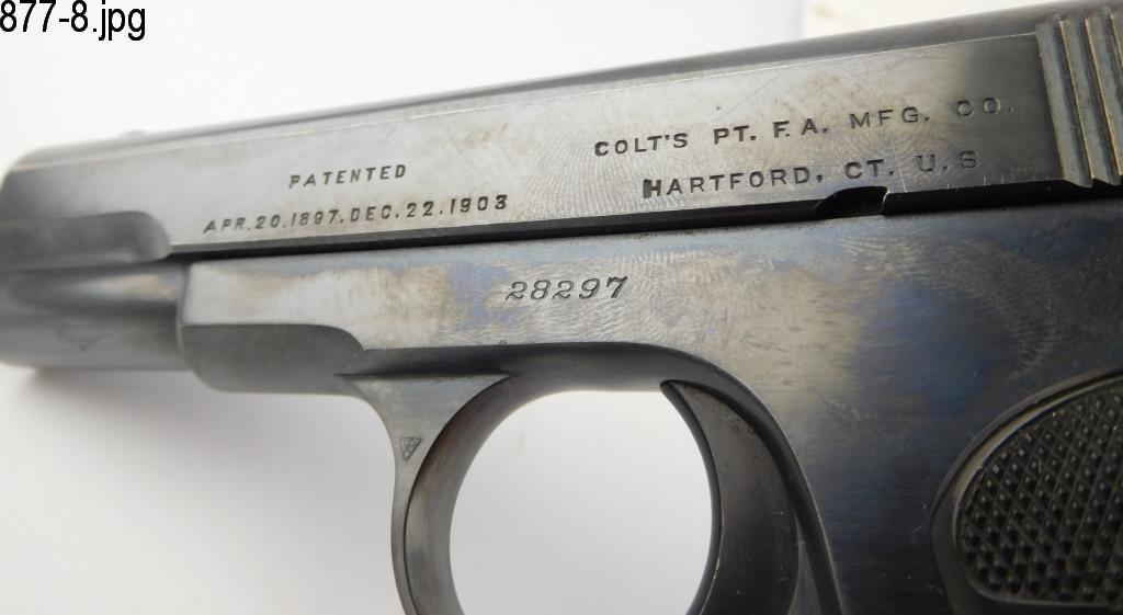 Lot #877 - Colt Pocket Mdl M, Type 3