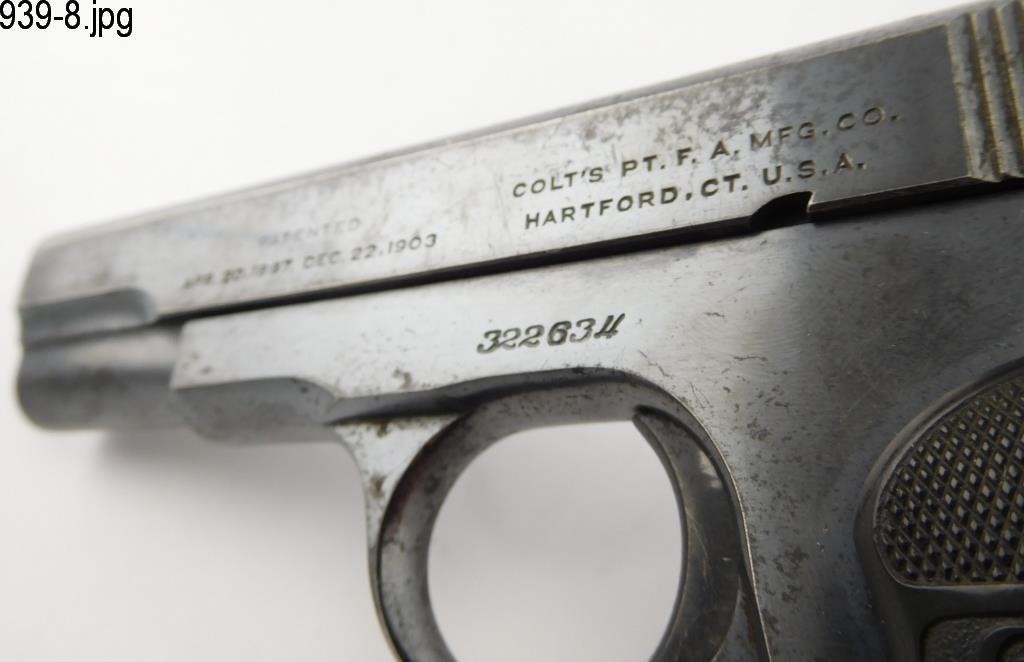 Lot #939 - Colt 1903 Hammerless Type 3 SAP