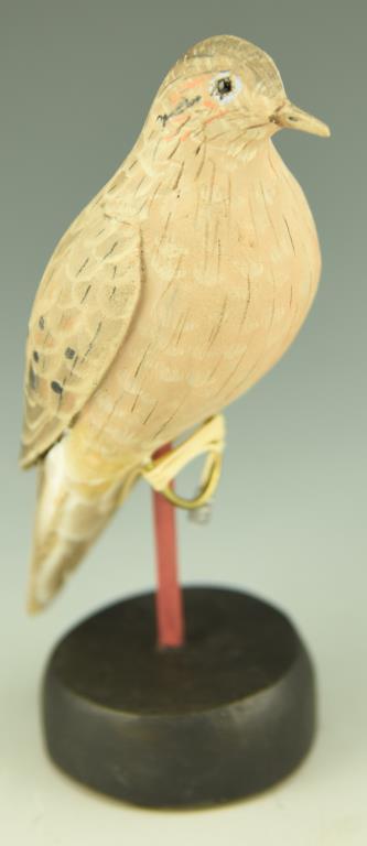 Lot 3388 - Ron Rue Dorchester Co. MD miniature carved  “Billy Malcus” standing Dove signed
