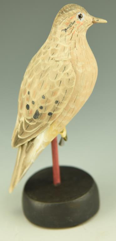 Lot 3388 - Ron Rue Dorchester Co. MD miniature carved  “Billy Malcus” standing Dove signed