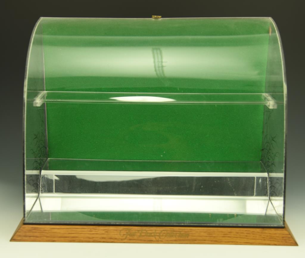 Lot 3389 - Fat Duck Collection  Plexiglass countertop/tabletop curved front showcase (9  ½” x 12”)