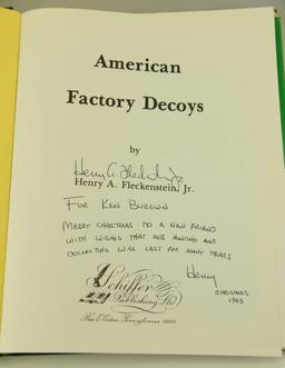 Lot 3390 - Decoys of the Mid-Atlantic Region by Henry Fleckenstein Jr. signed by Author  1982,