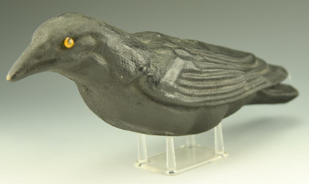 Lot 3404 - Vintage paper Mache Factory crow decoy