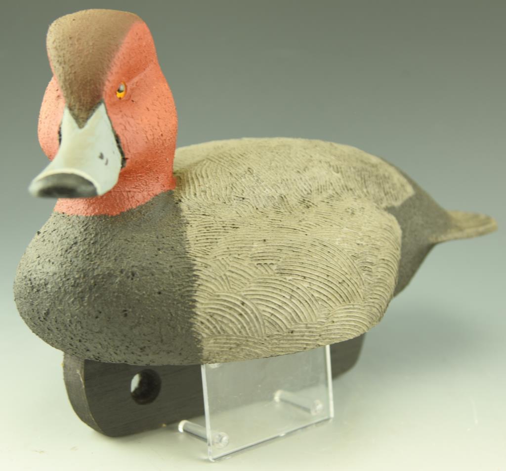 Lot 3481E - (2) Pairs of Mike Smyser 2000 Redhead decoys and hen and drake signed and  numbered