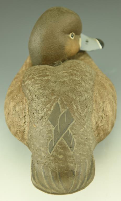 Lot 3481E - (2) Pairs of Mike Smyser 2000 Redhead decoys and hen and drake signed and  numbered