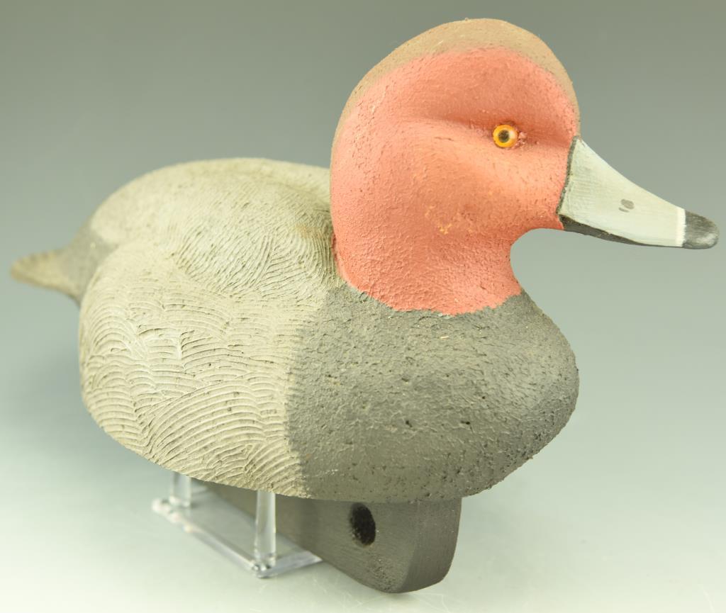 Lot 3481E - (2) Pairs of Mike Smyser 2000 Redhead decoys and hen and drake signed and  numbered