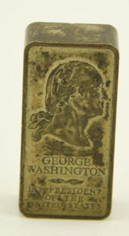 Lot 1229 - Presidential Ingots Collection George Washington sterling silver bar (5.2 ozt)