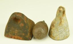 Lot #10 - Lot of (6) vintage decoy weights to include Bolloff Mfg. Corp. as well as (3) Canada