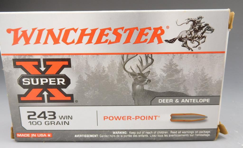 Lot #112 - (20) rounds of Remington 243 WIN, 80 GR, PSP, (40) rounds of Winchester Super  X, 243