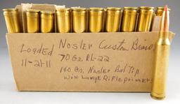 Lot #124 - (20) rounds of Winchester 7mm REM MAG, Nosler Custom Brass, reloads, (20)  rounds of