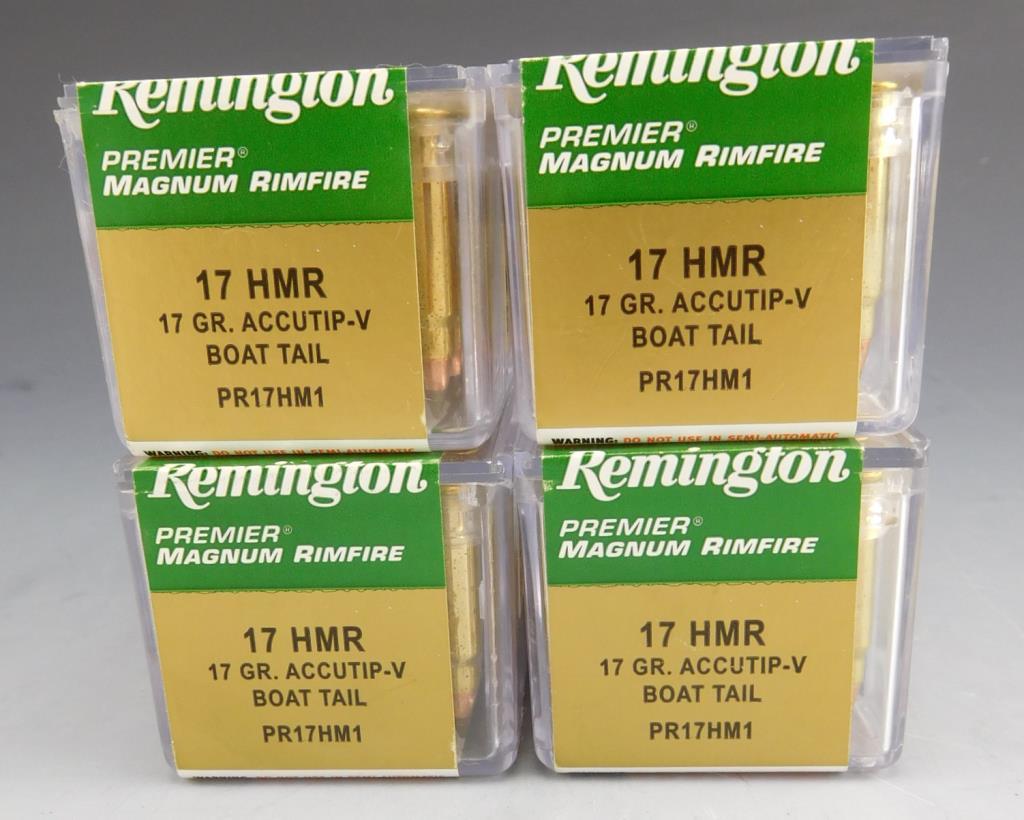 Lot #125 - (100) rounds of Hornady 17HMR, 17GR, V-Max, (200) rounds of Remington 17 HMR, 17  GR