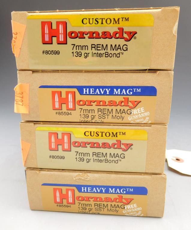 Lot #138 - (40) rounds of Hornady Heavy MAG, 7mm REM MAG, 139 GR, SST Moly, Interlock,  (40)