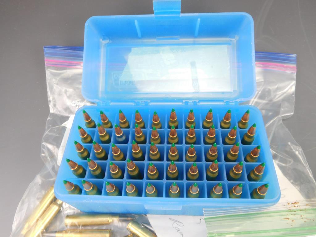 Lot #211B - (+ or – 100) rounds of 223 reloads 