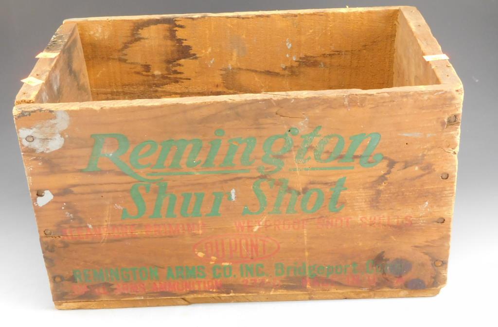 Lot #297 - Vintage Remington Shur shot, shotgun ammo crate