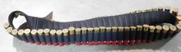 Lot #299 - (2) Ammo Belts with (+ or – 50) rounds 12 GA, 3 in. 4 Buck shot, (+ or – 30)  rounds