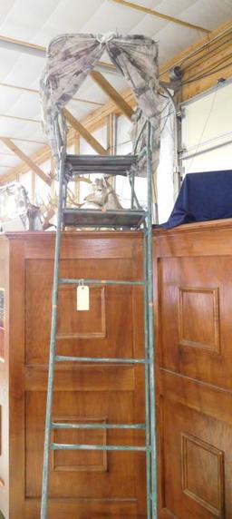 Lot #314 - 6 foot Steel ladder Deer stand with seat