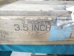 Lot #314B - wooden Rocket Shipping Case for Practice Rockets