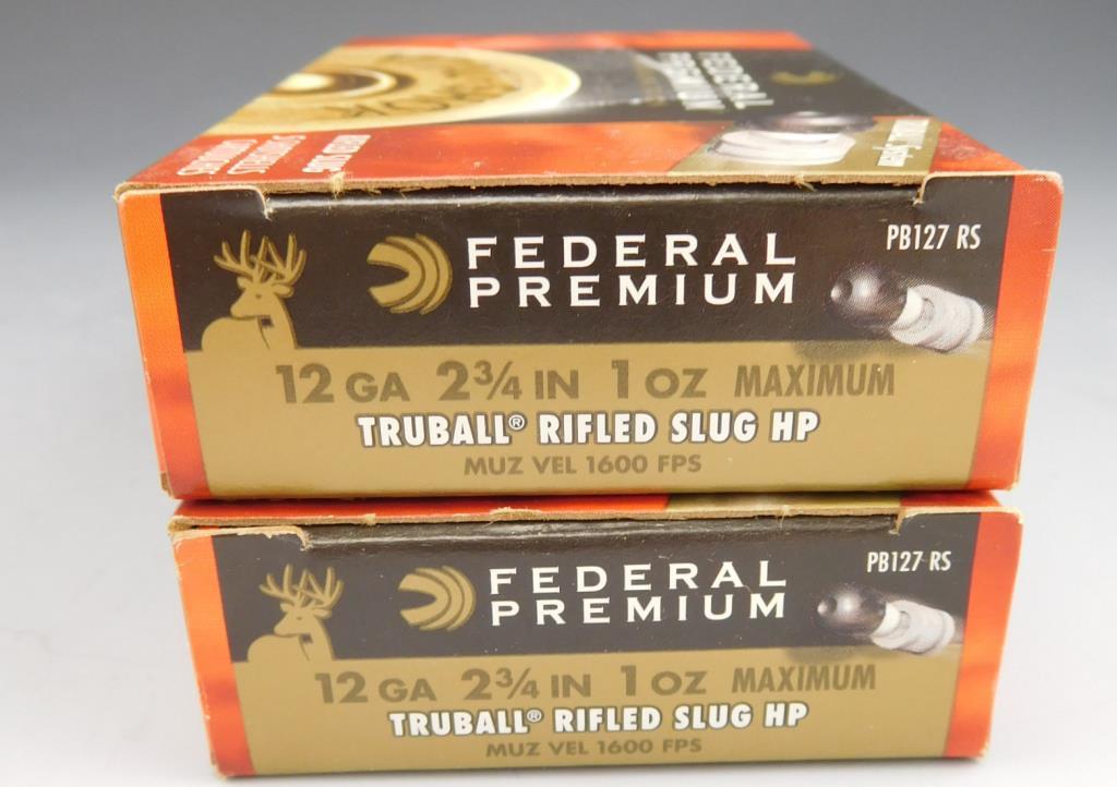 Lot #34 - (8) rounds of Federal Premium, 12 GA, 2 ¾ in, 1 Oz, truball rifled slug HP, (16)