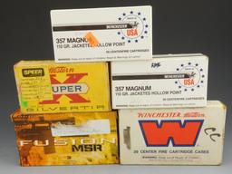 Lot #36 - + or – (75) rounds of Winchester 357 Magnum, 110 GR, Jacketed H.P, (1) full box of