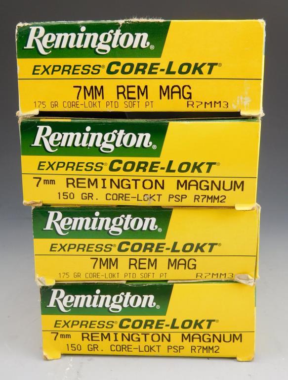 Lot #54 - (2) full boxes of Remington 7mm REM MAG, Core-lokt, 175GR S.P, (32) rounds of  Remington