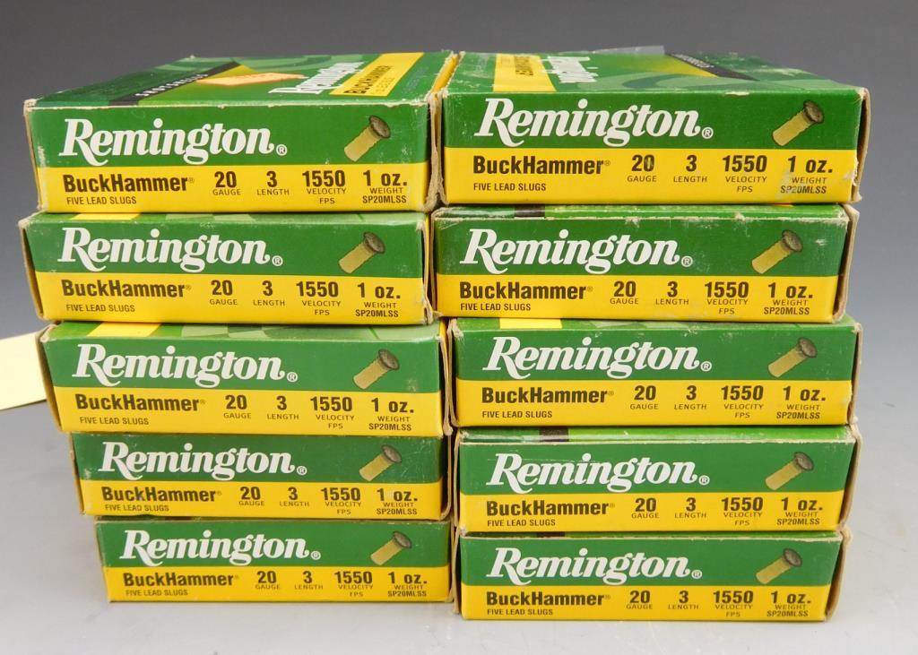 Lot #62 - (50) rounds of Remington Buck Hammer 20 GA, 3 in, 1 Oz