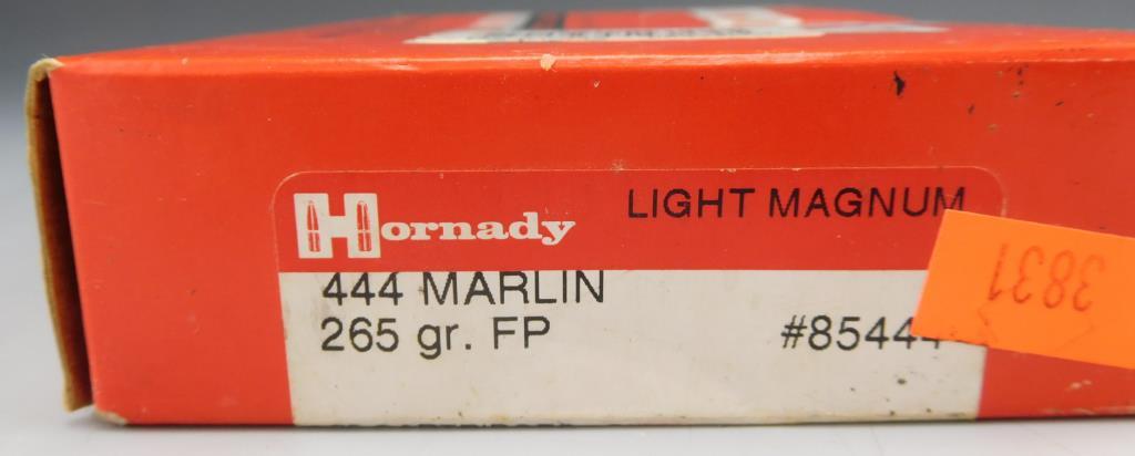 Lot #78 - (20) rounds of Hornady Light MAG, 444 Marlin, 265 GR, F.P, interlock, (20)  rounds of