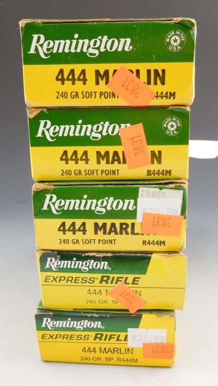 Lot #83 - (100) rounds of Remington 444 Marlin, 240 GR, Soft Point