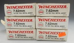 Lot #84 - (120) rounds of Winchester 7.62mm, 147 GR, F.M.J