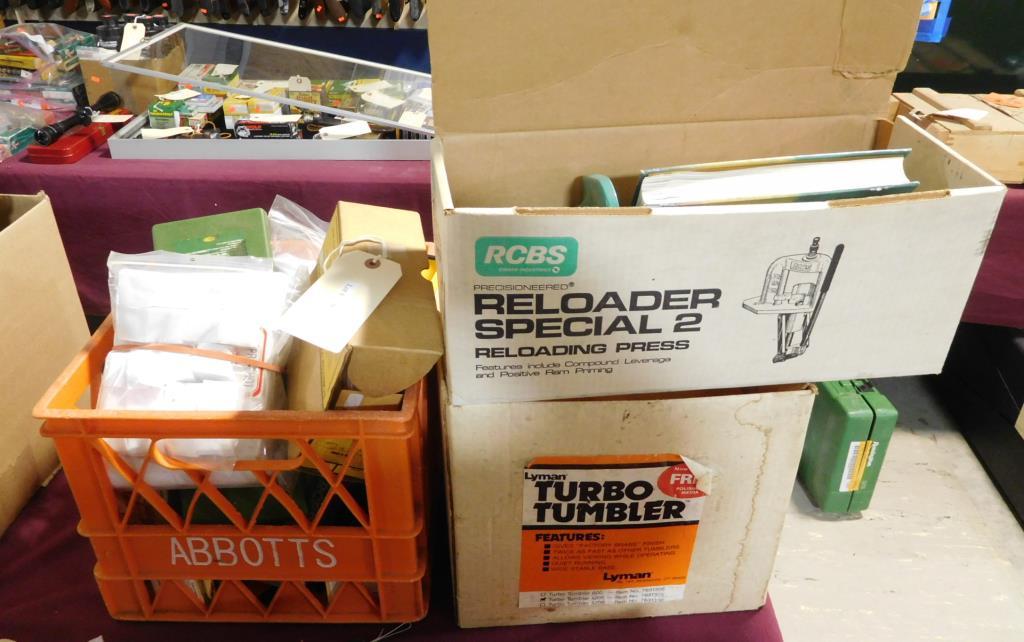 Lot #9 -  RCBS Reloader Special 2 Reloading press, Lyman Turbo Tumbler, Forster Products  Preci