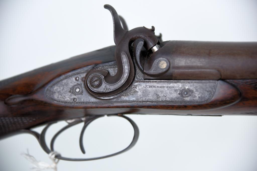 J. H. Greener SxS Blackpowder Double BBL Shotgun